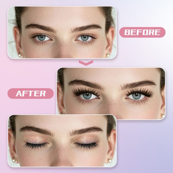 Sangbasang Wispy Lash Clusters D Curl WideSpan DIY Eyelash Extension 110 Pcs Individual Lashes 10-14mm with 0.05mm Thin Black Band - 图片 6