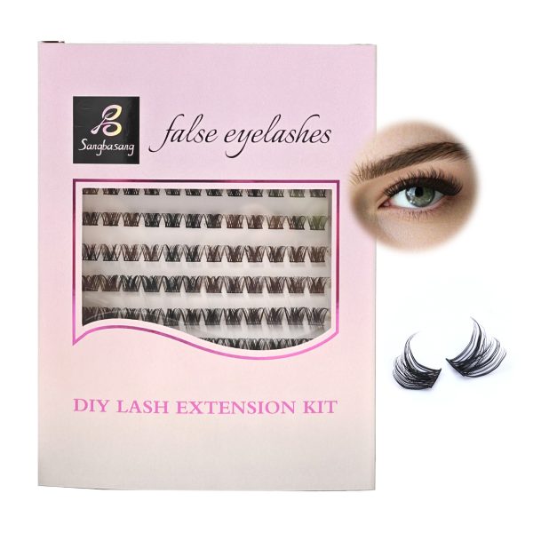 Sangbasang Fluffy Lash Clusters Eyelash Extension: 120pcs Individual Lashes 8-16mm Natural Lash Extension DIY - 图片 2
