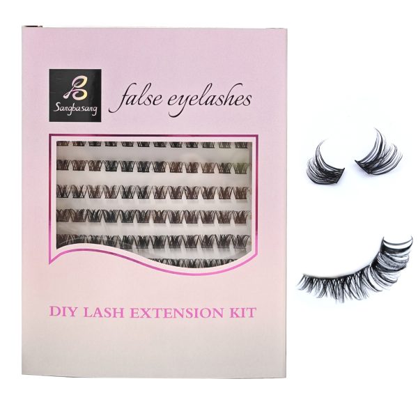 Sangbasang Fluffy Lash Clusters Eyelash Extension: 120pcs Individual Lashes 8-16mm Natural Lash Extension DIY